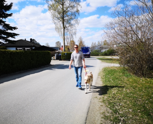 Jon Ivar Dypedal med labrador.