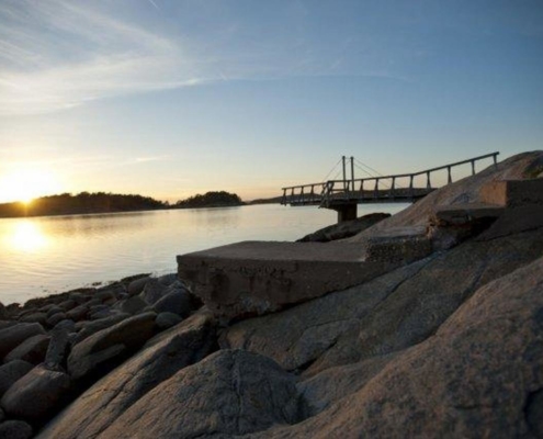 Her ser vi kysten utenfor Åh stiftsgård